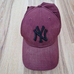 Burgundy New York Yankees cap